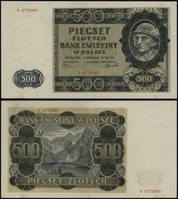 500 złotych 1.03.1940, seria A, numeracja 477208