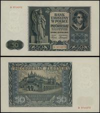 50 złotych 1.08.1941, seria D, numeracja 9714572