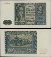 50 złotych 1.08.1941, seria D, numeracja 8968024
