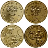 Polska, kompletny zestaw monet dwuzłotowych z rocznika 1999