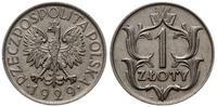 1 złoty 1929, Warszawa, nikiel, bardzo ładny jak