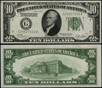 10 dolarów 1928 B, seria G29927560A, zielona pie
