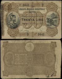 30 lirów 1.03.1874, seria G/C, numeracja 0441, l