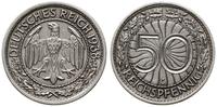 50 fenigów 1938 G, Karlsruhe, nikiel, AKS 40, Ja