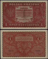 1 marka polska 23.08.1919, seria I-AZ, numeracja