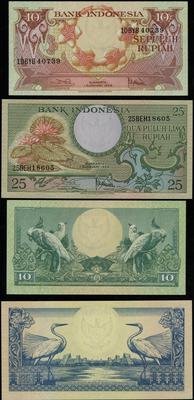 Indonezja, zestaw: 10 i 25 rupii, 1.01.1959