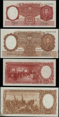 Argentyna, zestaw: 10 pesos 1951 i 100 pesos 1960