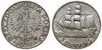 5 złotych 1936, Warszawa, Żaglowiec, moneta prze