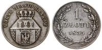 1 złoty 1835, Wiedeń, Bitkin 1, H-Cz. 3823, Kop.