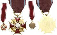 Polska, zestaw 2 x Srebrny Krzyż Zasługi, 2 x Złoty Krzyż Zasługi i miniatura Złotego Krzyża Zasługi, 1952-1990