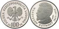 100 złotych 1977, Wł. Reymont, PRÓBA, srebro, mo