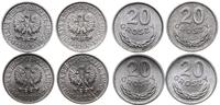 Polska, zestaw: 4 x 20 groszy, roczniki: 1965, 1968, 1970, 1972