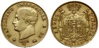 40 lirów 1814 M, Mediolan, złoto, 12.86 g, Fr. 5