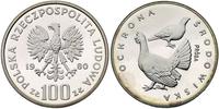 100 złotych 1980, Głuszec, PRÓBA, srebro, moneta