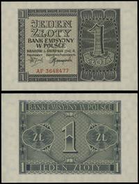 1 złoty 1.08.1941, seria AF, numeracja 3648477, 