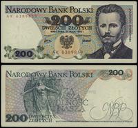 200 złotych 25.05.1976, seria AK, numeracja 6389