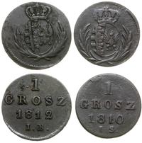 lot 2 x 1 grosz 1810 IS, 1812 IB , Warszawa, raz