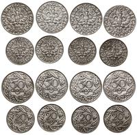zestaw monet 1923, 4 x 20 groszy, 4 x 50 groszy,