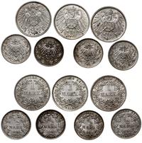 zestaw 8 monet, 1 marka: 1914 F (Stuttgart), 191