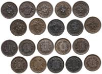 Szwajcaria, lot 10 x rappen, 2 X 1851, 1872, 1875, 1876, 1878, 1891,