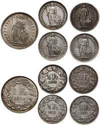 lot monet, 4 x 1/2 franka (1877, 2 x 1878, 1928)