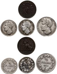 zestaw 4 monet, Bruksela, 1 centym 1860, 2 x 1/4