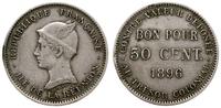 50 centymów 1896, Paryż, miedzionikiel, KM 4