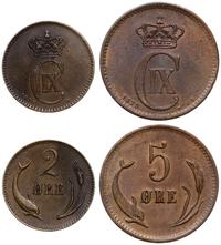 lot 2 monet 1875, Kopenhaga, 5 ore oraz 2 ore, b