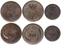 zestaw 3 monet, Kopenhaga, 2 x 2 ore (1874, 1881