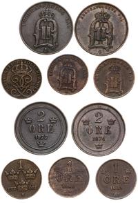 lot 5 monet, Sztokholm, 1 öre 1880, 1883, 1 öre 