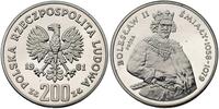200 złotych 1981, B. Śmiały, PRÓBA, srebro, mone