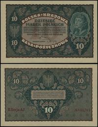10 marek polskich 23.08.1919, seria II-AJ, numer