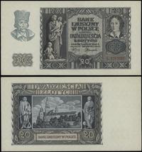 20 złotych 1.03.1940, seria L, numeracja 1757007