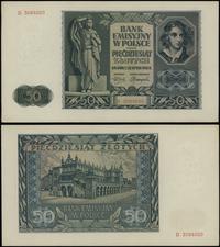 50 złotych 1.08.1941, seria D, numeracja 3094020