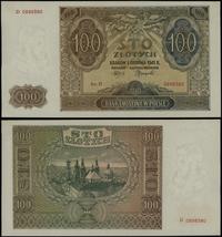 100 złotych 1.08.1941, seria D, numeracja 089838