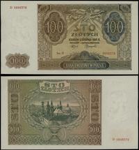 100 złotych 1.08.1941, seria D, numeracja 089837