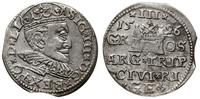 trojak 1596, Ryga, moneta z końcówki blaszki, Ig