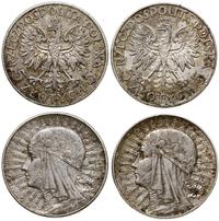 2 x 5 złotych 1932 bez znaku mennicy i 1933, men