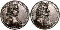 Polska, KOPIA GALWANICZNA medalu poświęconego Marii Kazimierze i jej ojcu kardynałowi Henrykowi Albertowi de la Grange d’Arquien, 1699 (oryginał)