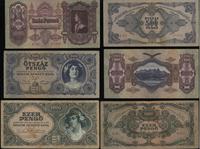 zestaw 3 banknotów, 100 pengö 1.07.1930, 500 pen