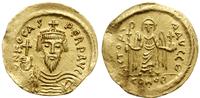 solidus 603-607, Konstantynopol, Aw: Głowa cesar