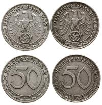Niemcy, lot 2 x 50 fenigów, 1938 A, 1938 J