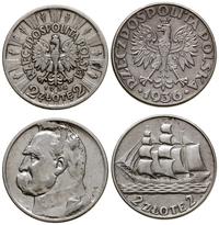 zestaw 2 monet, Warszawa, 2 złote 1934 (Józef Pi