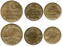 zestaw 3 monet 1932, Berlin, 10 fenigów (Dorsz) 