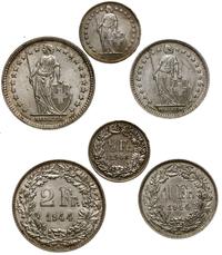 lot 3 monet, Berno, 2 franki 1944 B, 1 frank 194