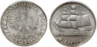 2 złote 1936, Warszawa, Żaglowiec, moneta w pude