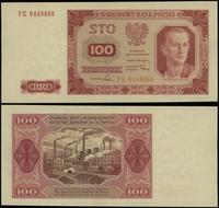 100 złotych 1.07.1948, seria FE, numeracja 04498