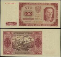 100 złotych 1.07.1948, seria FE, numeracja 04498