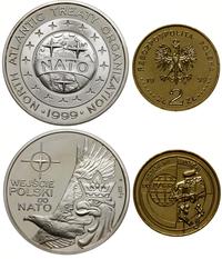 zestaw moneta i medal 1999, Warszawa, w skład ze