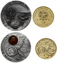 Polska, zestaw 2 monet Szlak Bursztynowy, 2001